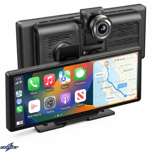 Tabletă Auto Wireless Apple CarPlay & Android Auto 10,26″, Ecran Mare HD, Compatibilă cu Orice Automobil, Navigație, Muzică și Apeluri Hands-Free