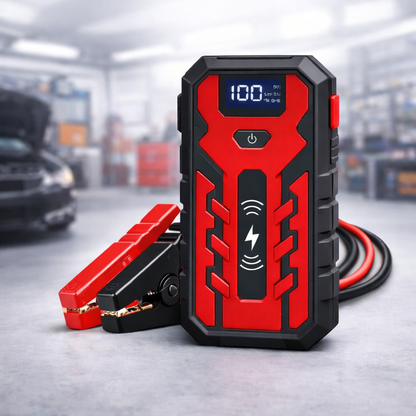 Starter Auto CarVolt 4 în 1 – Pornire de Urgență, Lanternă LED, Power Bank si Încărcare Wireless