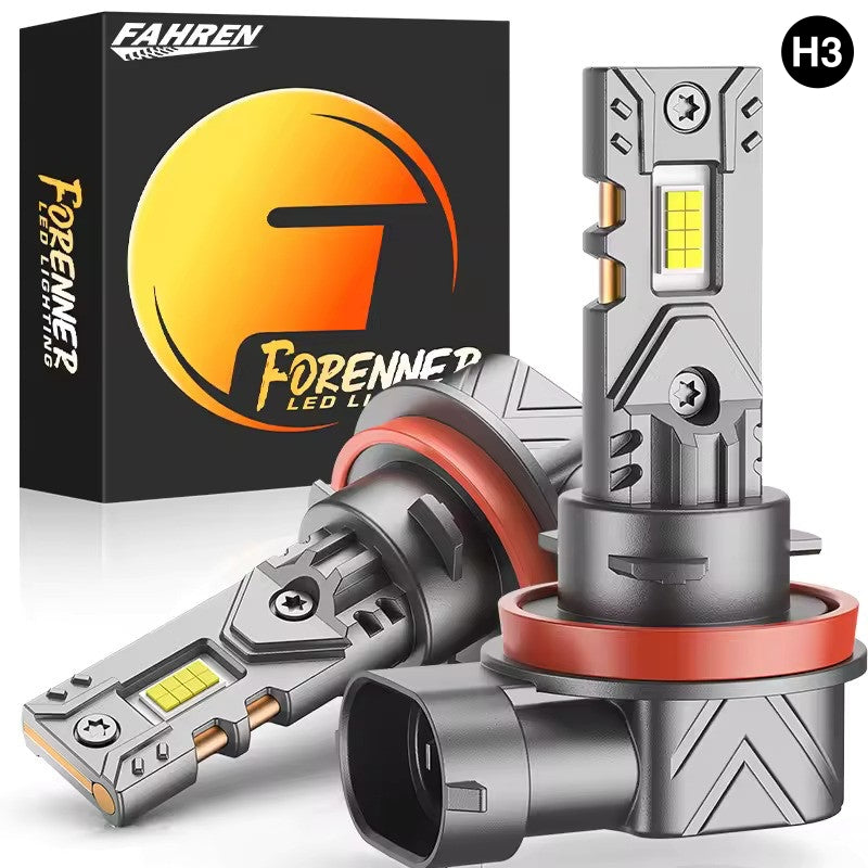 Becuri LED Auto H3 21000LM – Set 2 Becuri LED Super Bright pentru Faruri, 6000K Alb Rece, Plug & Play