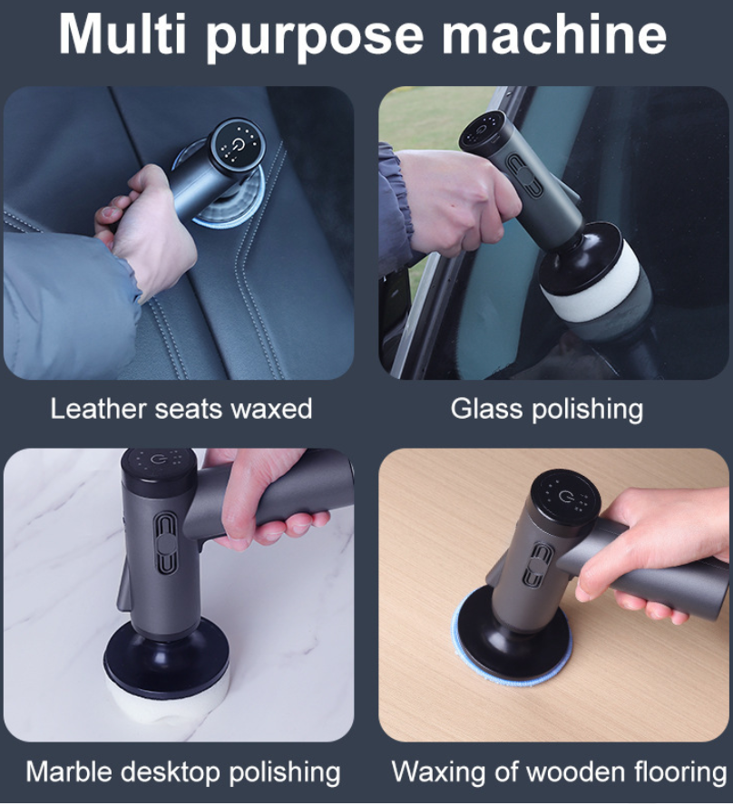 Polisher Auto Fără Fir pentru Lustruire și Ceară – Mașină de Polish Wireless cu 3 Trepte de Viteză, Dual Track, Încărcare USB Type-C