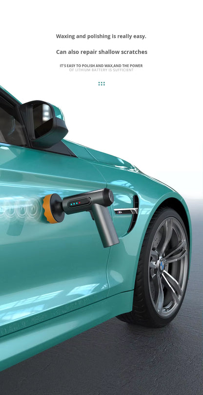 Polisher Auto Fără Fir pentru Lustruire și Ceară – Mașină de Polish Wireless cu 3 Trepte de Viteză, Dual Track, Încărcare USB Type-C