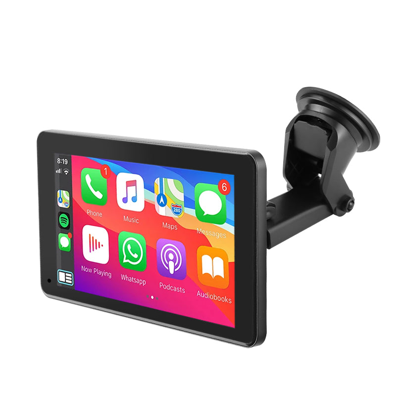 Monitor Auto Portabil 7″ Wireless Apple CarPlay & Android Auto – Ecran Multimedia Touch pentru Automobil