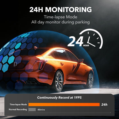 Oglindă Retrovisoare cu Cameră Auto Duală Față + Spate, Dash Cam Full HD, Ecran Touch 10″, Cameră Marșarier Impermeabilă, Night Vision, Înregistrare în Buclă