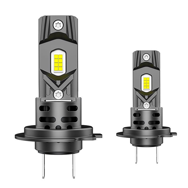 Becuri LED Auto H4 300W 30000LM Mini – Set LED Faruri 6000K Alb Rece, Design Compact 1:1 Halogen, Plug & Play