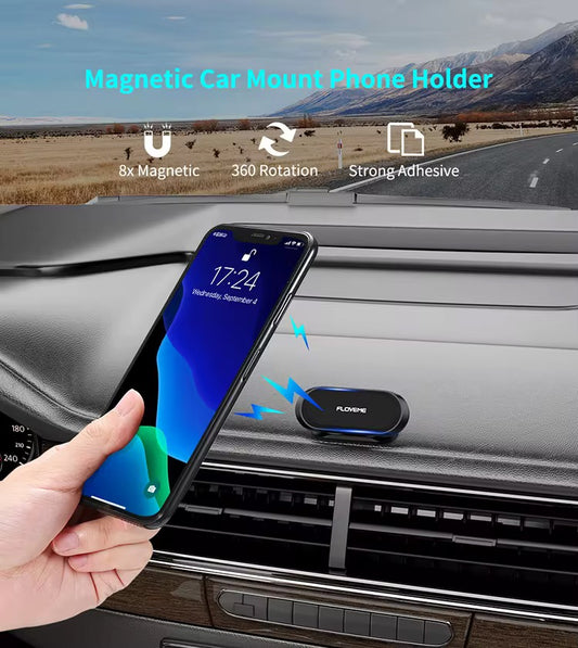 Suport Telefon Auto Magnetic Floveme, Rotire 360°, Montare pe Bord, Universal