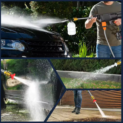 Aparat de Spălat cu Presiune Portabil 48V, Pistol Spălare Auto Fără Fir, Acumulator, Aspirare Apă din Găleată, Set Complet Accesorii