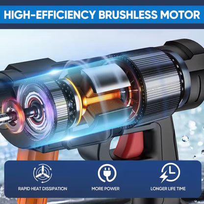 Aparat de Spălat cu Presiune Portabil 48V, Pistol Spălare Auto Fără Fir, Acumulator, Aspirare Apă din Găleată, Set Complet Accesorii