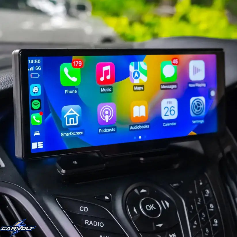 Tabletă Auto Wireless Apple CarPlay & Android Auto 10,26″, Ecran Mare HD, Compatibilă cu Orice Automobil, Navigație, Muzică și Apeluri Hands-Free