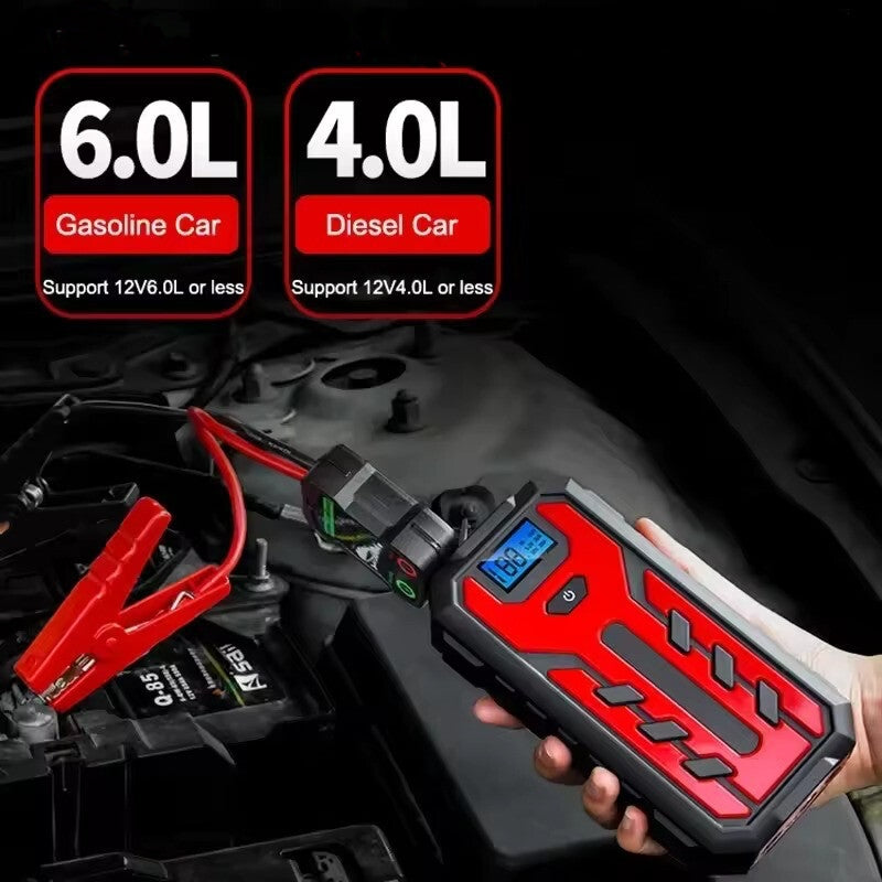 Starter Auto CarVolt 4 în 1 – Pornire de Urgență, Lanternă LED, Power Bank si Încărcare Wireless