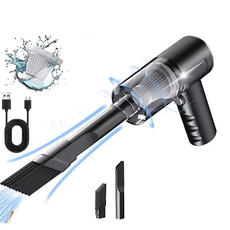 Aspirator Auto Portabil Fără Fir 120W, Putere de Aspirare 5500Pa, USB Type-C, Filtru HEPA Lavabil, pentru Mașină și Casă