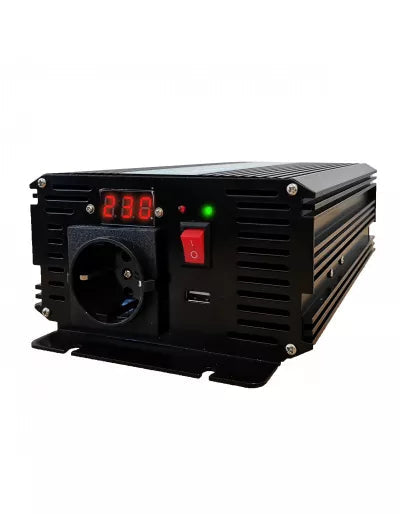 Invertor Auto 12V 220V TED Electric TED000422, 500W, Undă Sinusoidală Pură