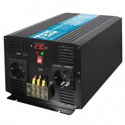 Invertor Auto 12V 220V, TED Electric TED000415, 4000W, Undă Sinusoidală Pură