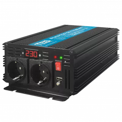 Invertor Auto 12V 220V, TED Electric TED000385, 1500W, Undă Sinusoidală Pură