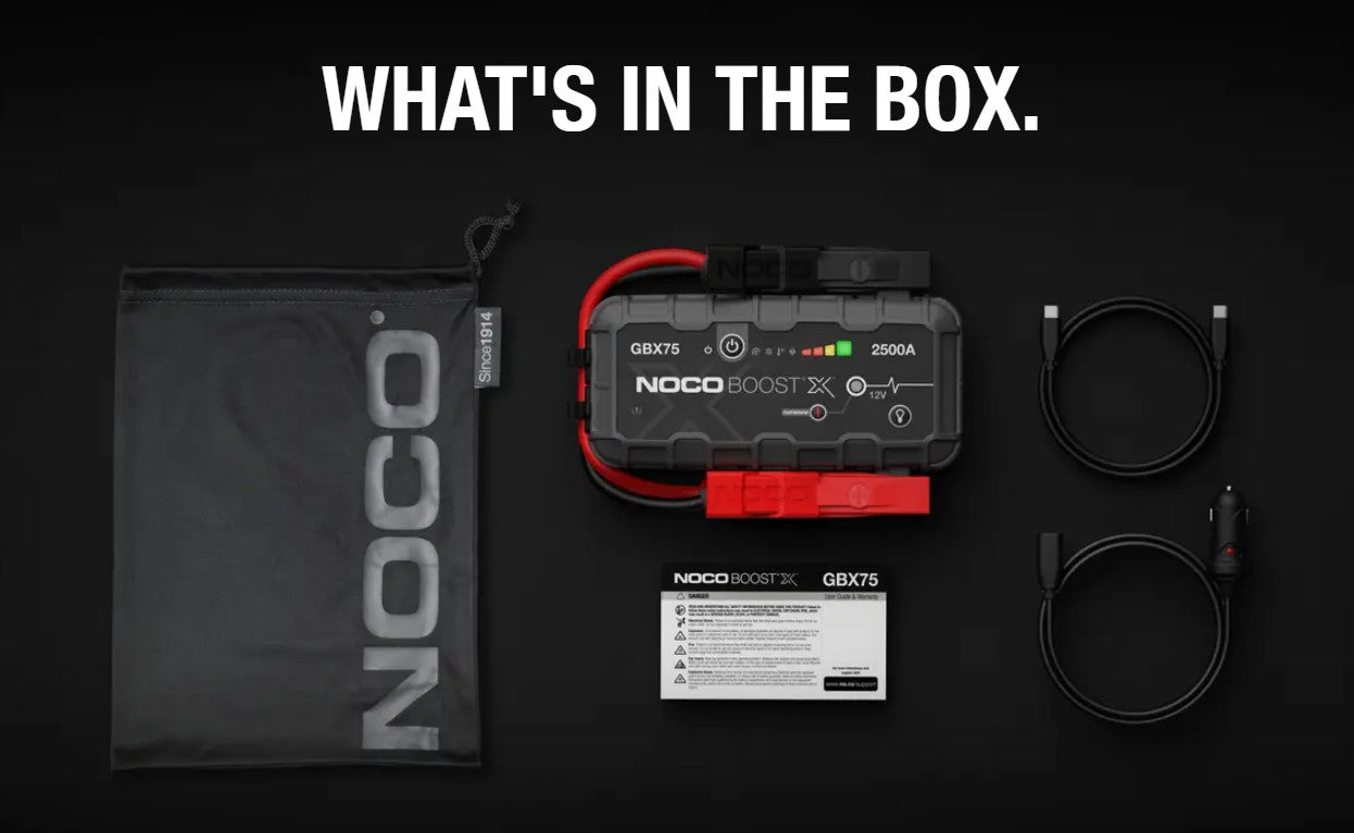 Robot Pornire Auto, Jump Starter Auto Portabil 12V, Curent Pornire 2500A Litiu-Ion, Noco Boost GBX75
