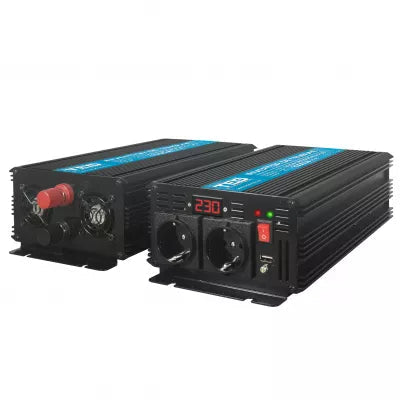 Invertor Auto 12V 220V, TED Electric TED000385, 1500W, Undă Sinusoidală Pură