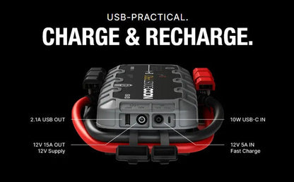 Robot Pornire Auto, Jump Starter Auto 12V Portabil, GB150, Curent Pornire 3000A Litiu-Ion