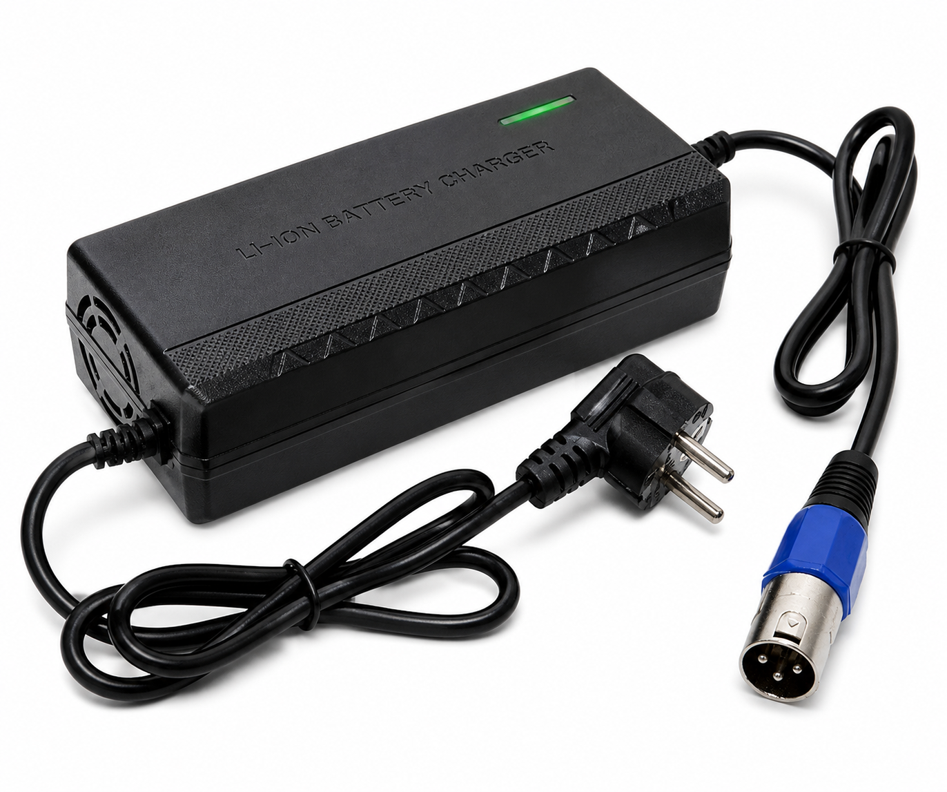 Încărcător Li-ion 48V 2A cu Conector XLR – Alimentare pentru Baterii de Înaltă Performanță